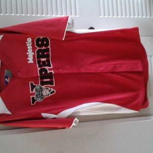 Majestic Vipers Red and White Jersey